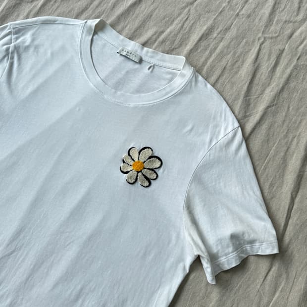 산드로 플라워 패치 반팔 XXL