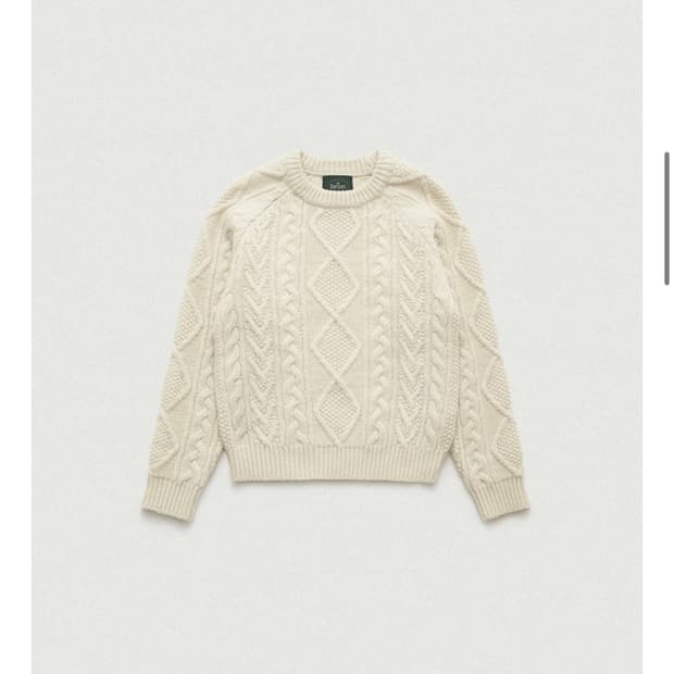 더바넷 트리콧 케이블 니트 스웨터