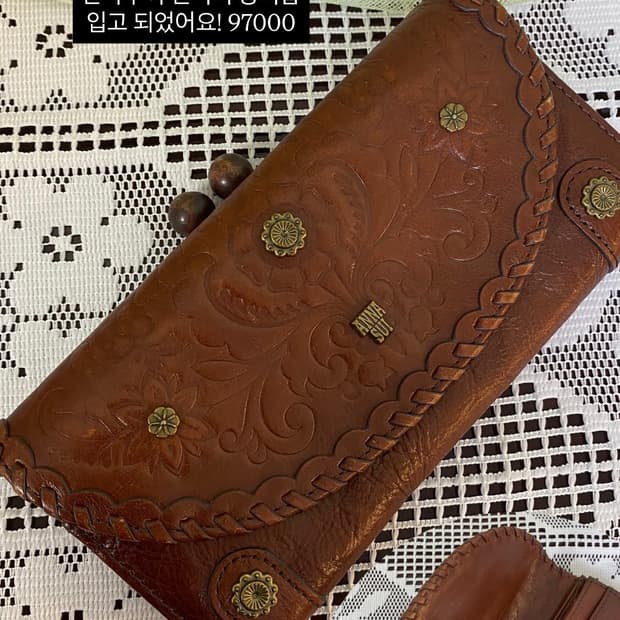 안나수이 빈티지 동전 장지갑