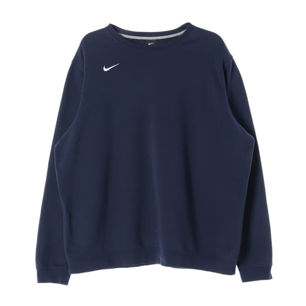 나이키 화이트 스우시 자수 크루넥 맨투맨 네이비 XXL