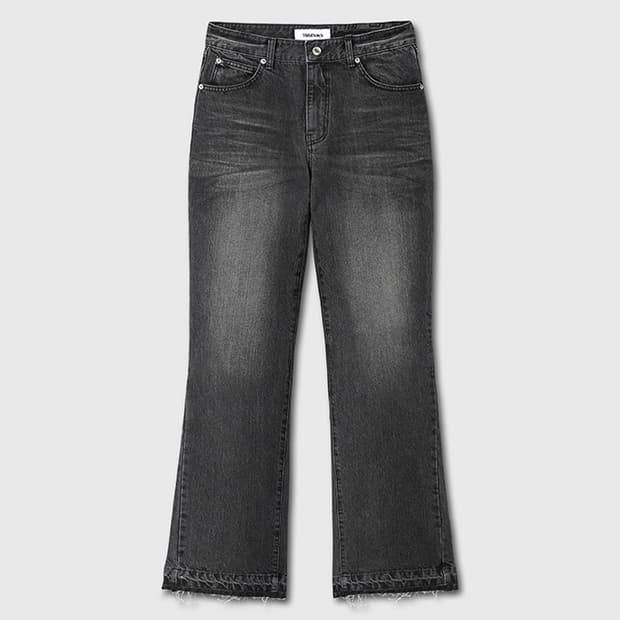 [26] 토니웩 플레어 핏 리컨스트럭트 데님 진 - 워시드 블랙