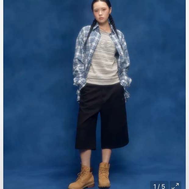 애즈온 BLACK BURMUDA PANTS