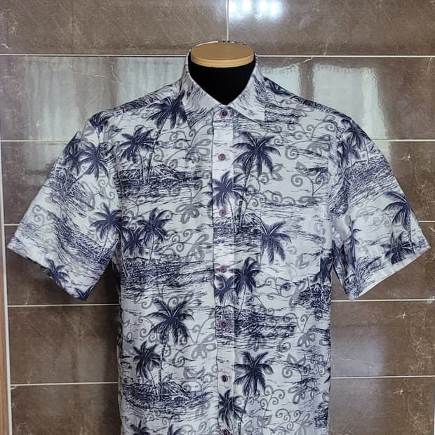 (남성100사이즈)파크랜드 셔츠 여름 휴양지 패턴(세상가벼움)