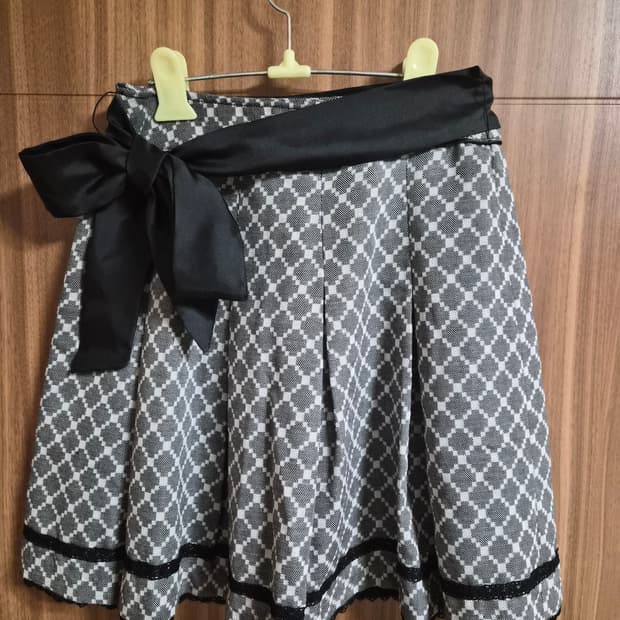 빈티지 체크 스커트