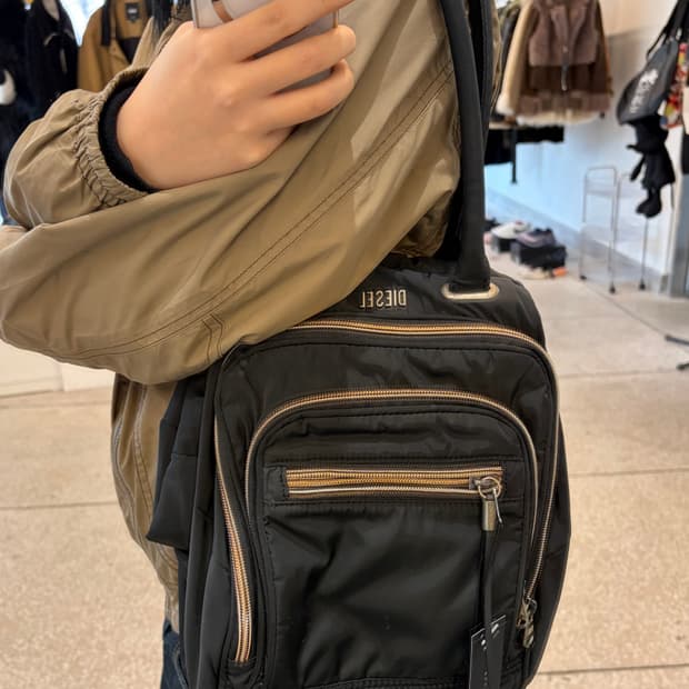 diesel padded nylon Shoulder bag