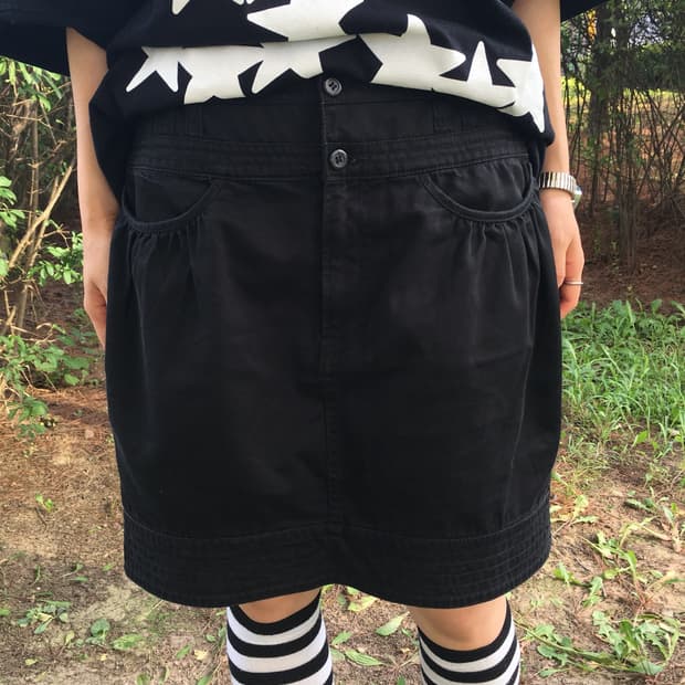 Tsumori chisato black pumpkin skirt