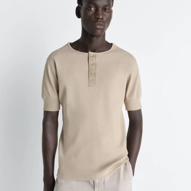 [M,L,XL]르메르 26ss RIB HENLEY 헨리 탑/세이지