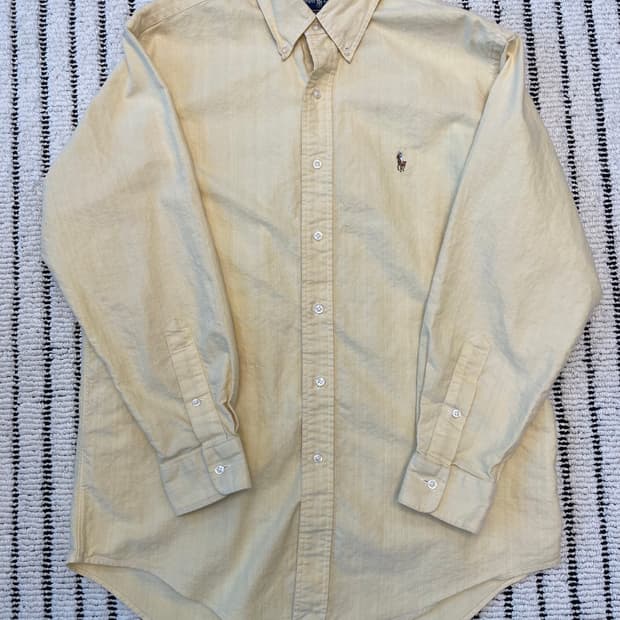 폴로 랄프로렌 옐로우 옥스포드 셔츠 (yarmouth fit)