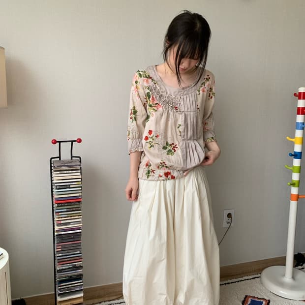 mumokuteki cotton volume pants