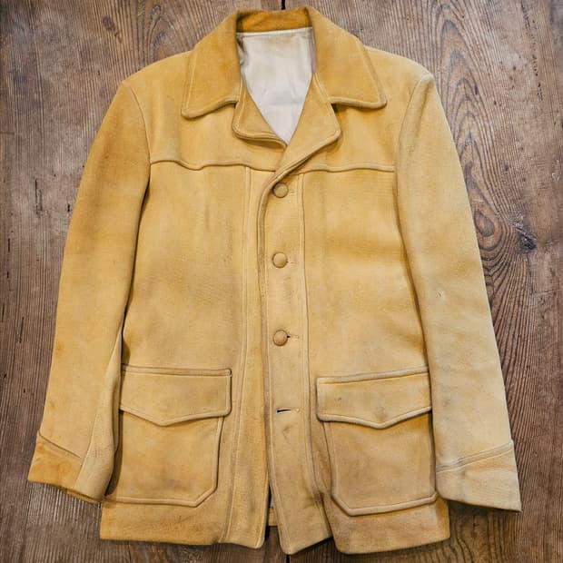 70s 빈티지 스웨이드 레더 자켓 