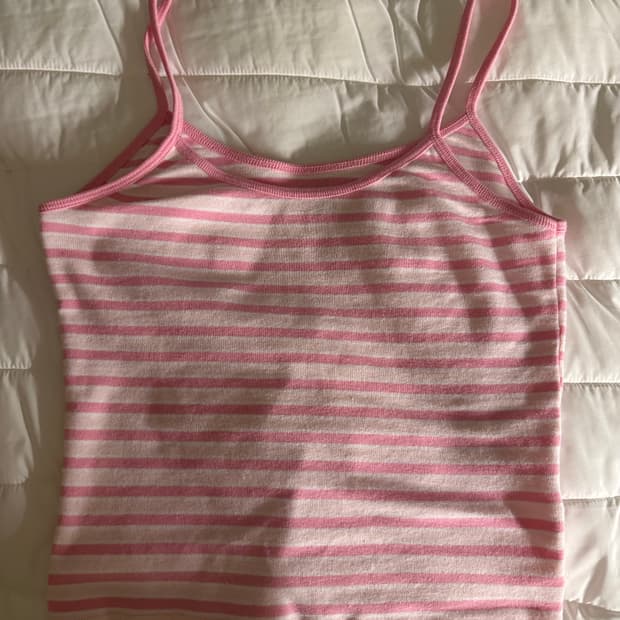 브랜디멜빌 핑크 스트라이프 나시