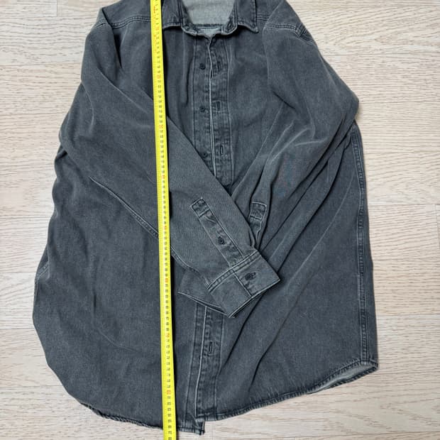 S) 피어오브갓 에센셜 흑청 데님 셔츠 오버핏