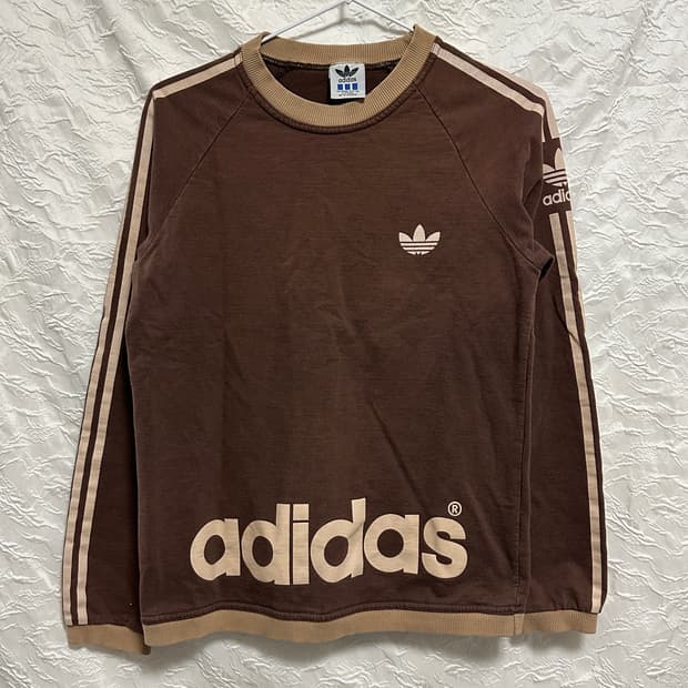 빈티지 아디다스 00s y2k 로고 트랙 롱슬리브 탑