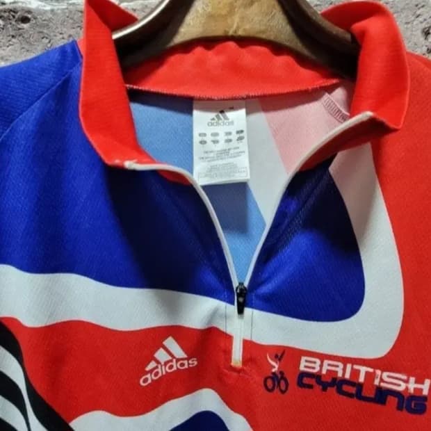 90s 아디다스 그레이트 브리튼 에디션 영국 국대 사이클링 셔츠 경륜저지