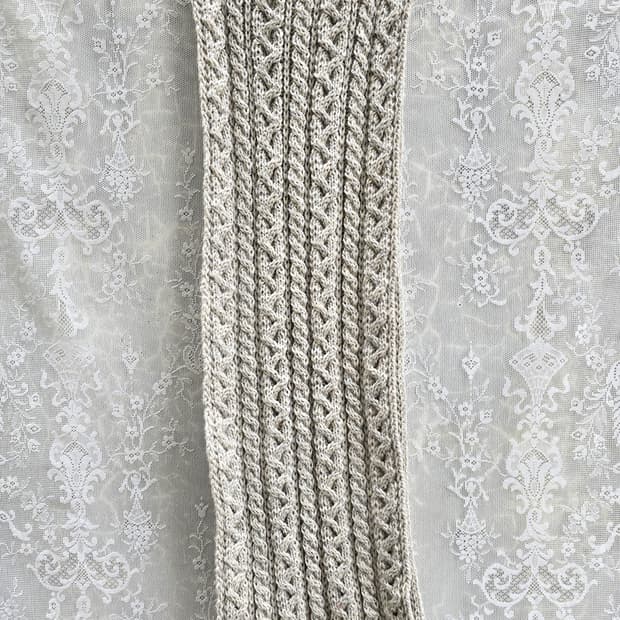 영국산 케이블니트 머플러