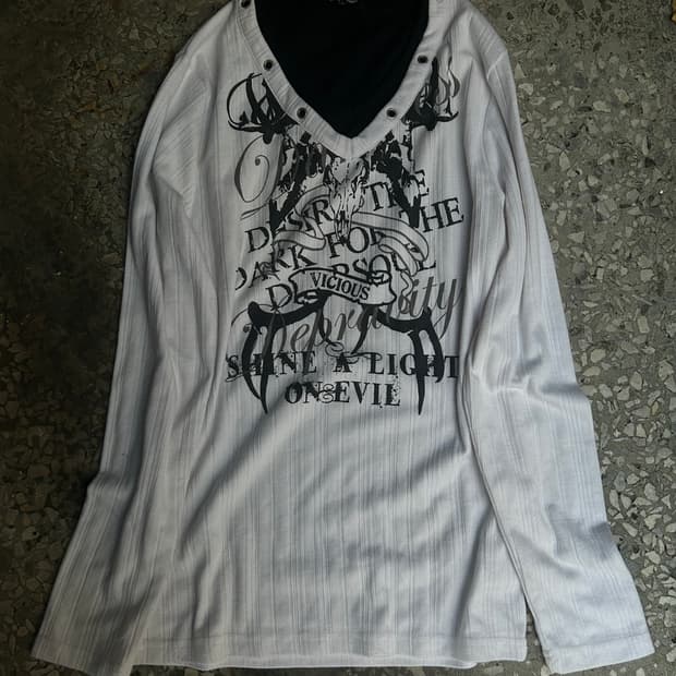 *rare design* 2000s 펑크 프린팅 롱슬리브