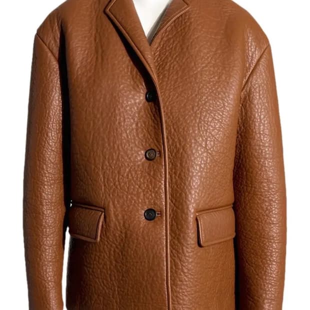 [38] 미우미우 나파 레더 자켓 블레이저