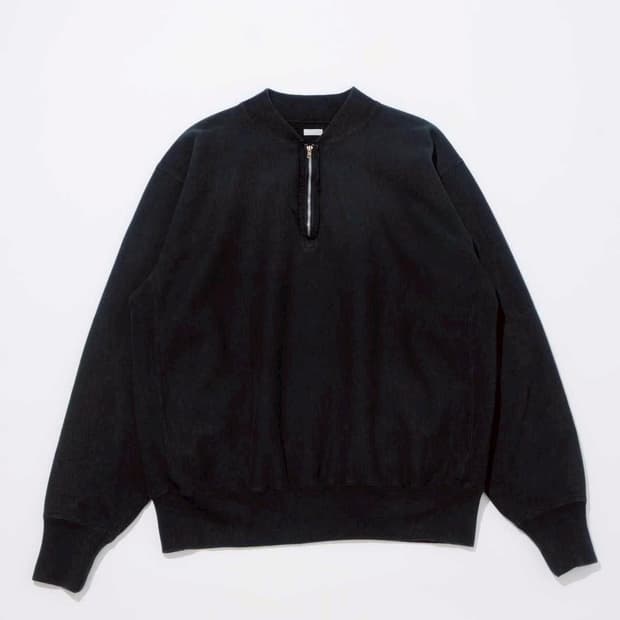 [2] 아프레쎄 26SS 하프집업 맨투맨 블랙