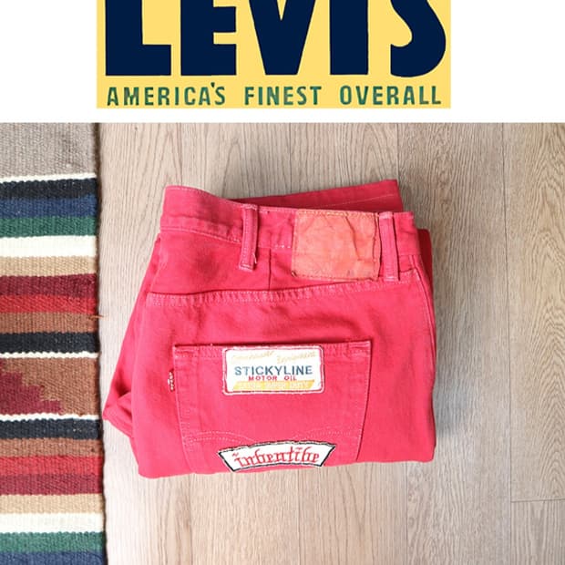 
levis 리바이스 501 레드컬러 패치워크 지퍼 플라이
커스텀 데님 