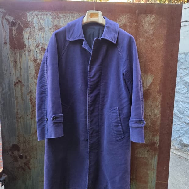 플라넬 몰스킨 코트