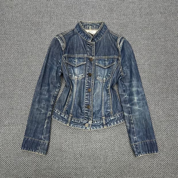 빈티지 워싱 데님자켓