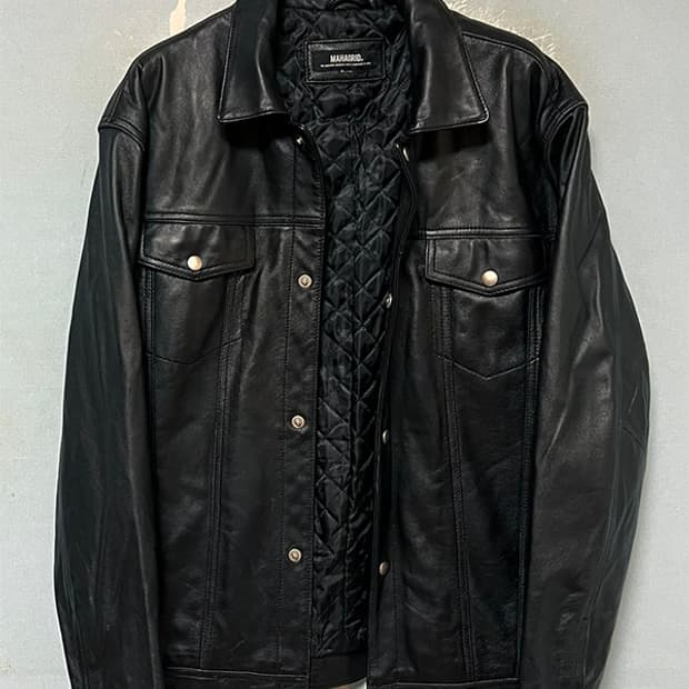 마하그리드 남자 양가죽자켓 트러커 추동 안감누빔 L 100