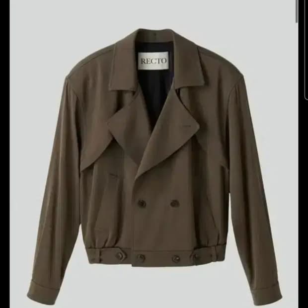 렉토 25FW 하프 디테일 울 트렌치 점퍼 L