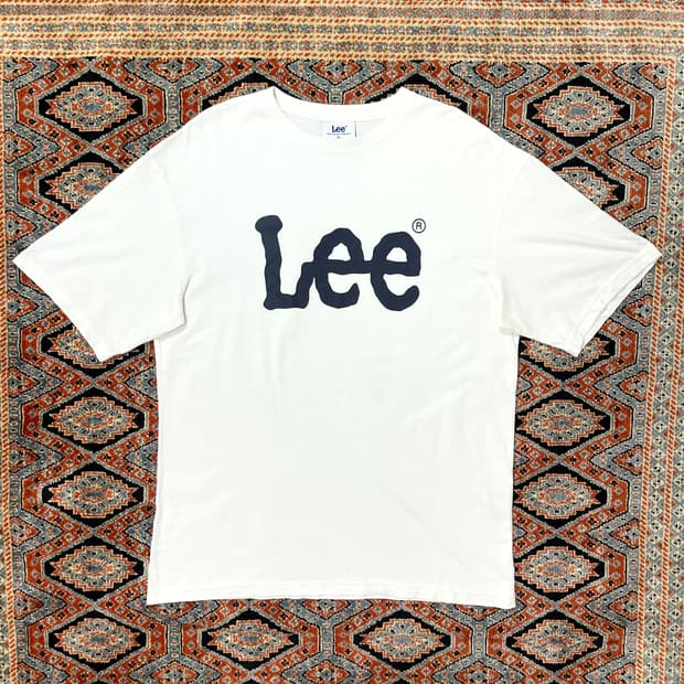 리 Lee 화이트 스펠로고 기본 반팔티셔츠 남성XL