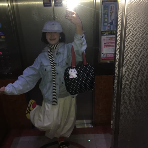 나이스고스트클럽 FFATS BOX DOT BAG_블랙 도트백 나고클