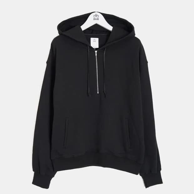 (2) 폴리테루 반집업 스웻 후드티