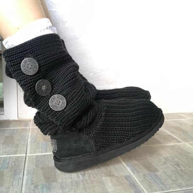 Ugg cardy knit boots 어그 카디 니트 부츠 블랙