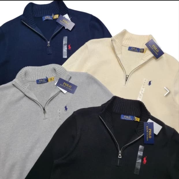  🔥[새상품/무료배송]🔥폴로 랄프로렌 클래식 반집업 쿼터 니트
