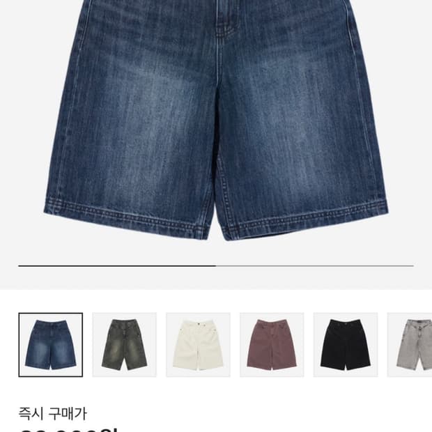 미스치프 데님 버뮤다 팬츠 인디고