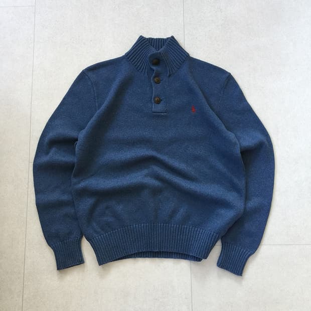 (WOMAN) 폴로랄프로렌 버튼넥 니트 L