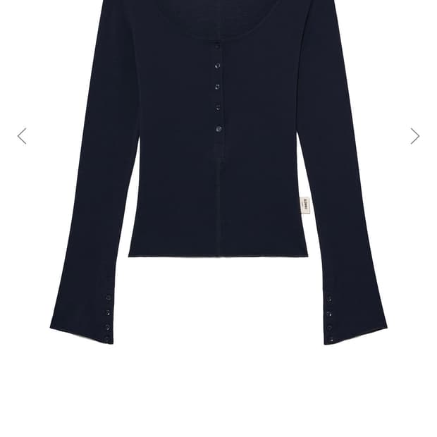 글로니 G BUTTON LONG SLEEVE (NAVY)