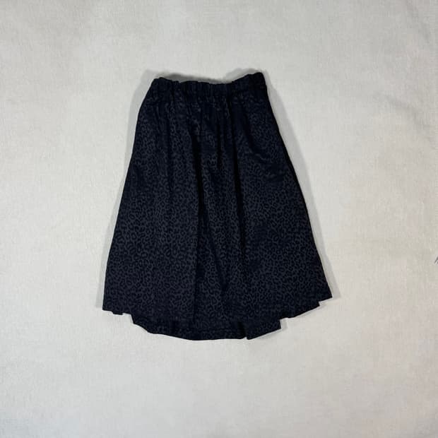 Leopard Print Black Skirt