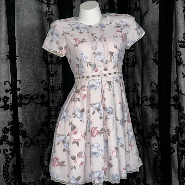 #LODISPOTTO rose pattern mini dress