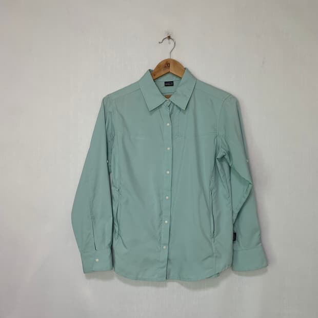 파타고니아 여성 스냅버튼 셔츠 빈티지 민트