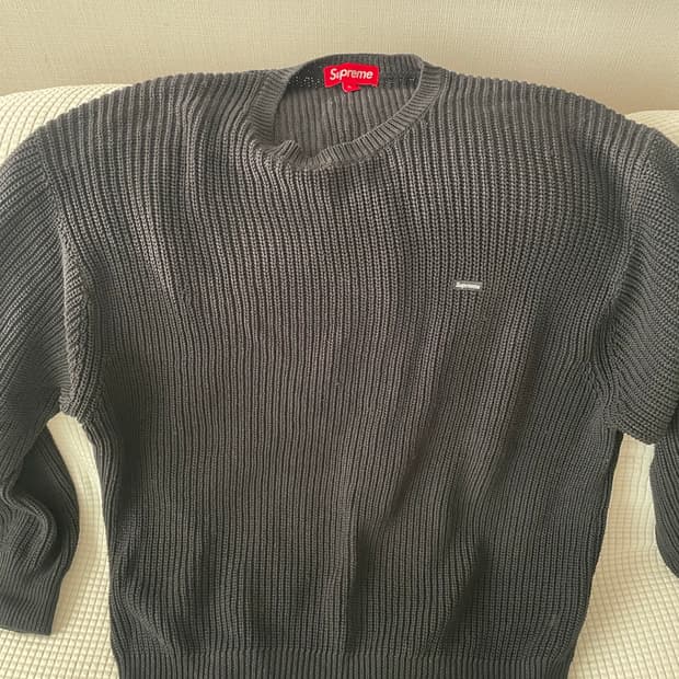 슈프림 스몰 박스 립드 스웨터 블랙