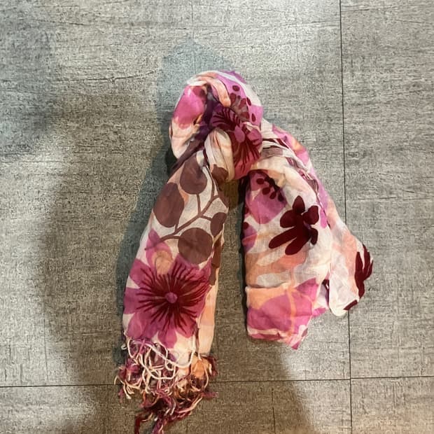 일본빈티지 달천깔페어리 할메카지보헤미안 동양풍 플라워스카프