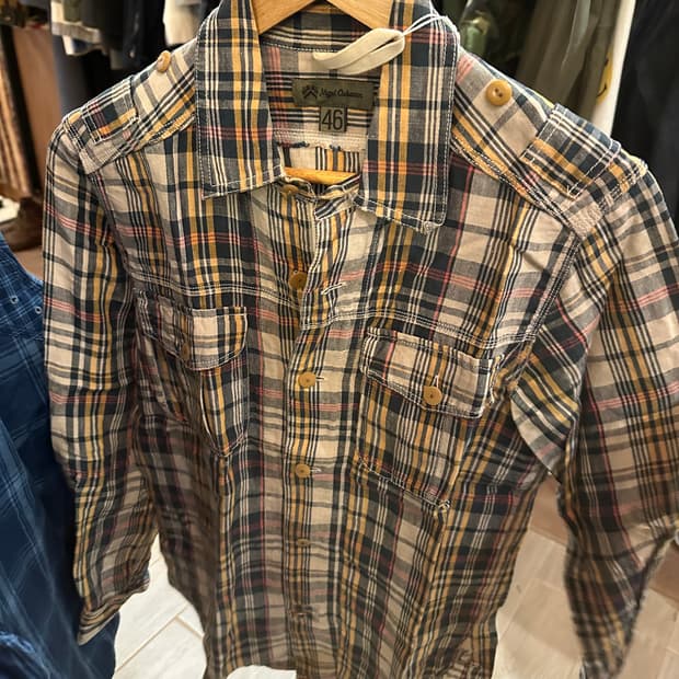 나이젤카본 체크셔츠 46사이즈