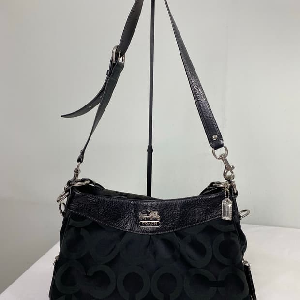 코치 Coach 블랙 시그니처 크로스백 숄더백 <4>