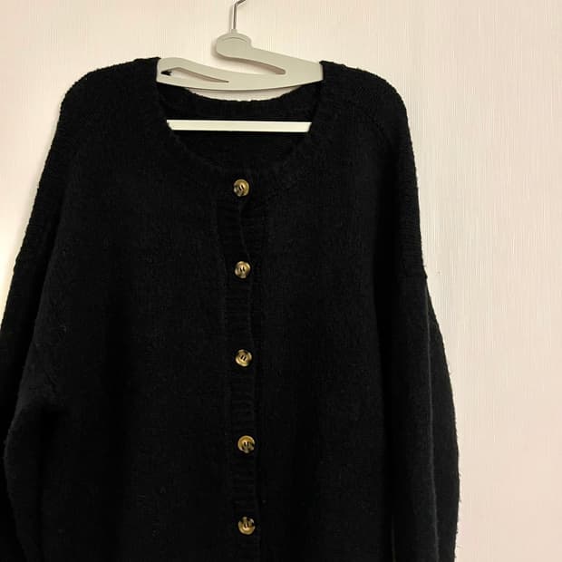 빈티지 블랙 가디건