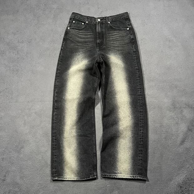 SATUR 세터 워싱 흑청 데님 팬츠