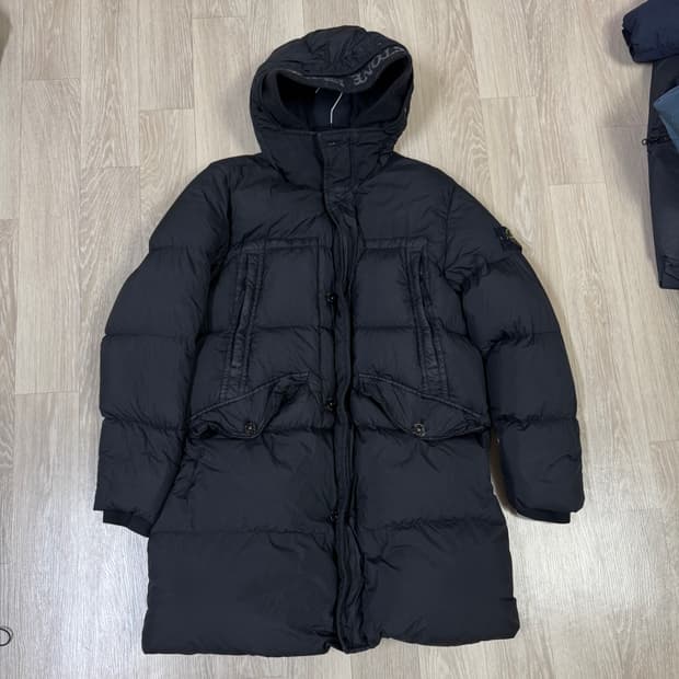 20FW 스톤아일랜드 크링클랩스 롱패딩 M 블랙