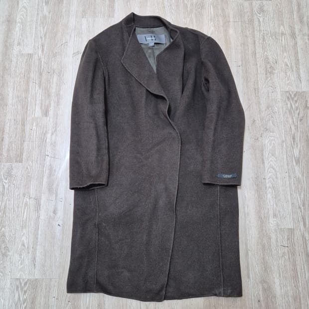 베라왕 웨어러블 브라운 캐시미어 혼방 코트