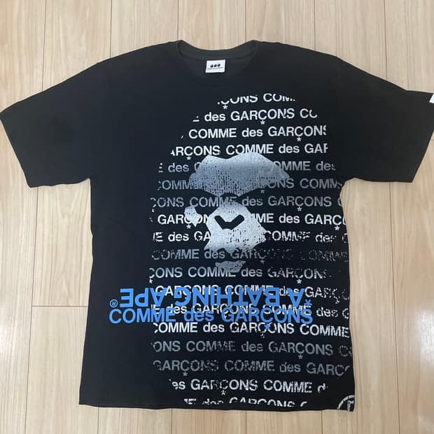 베이프 X 꼼데가르송 오사카 #2 티셔츠 블랙