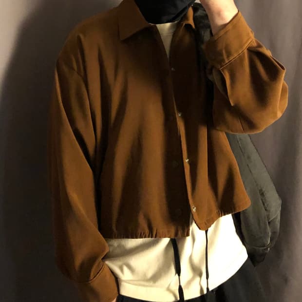 지에다 사틴 코치자켓