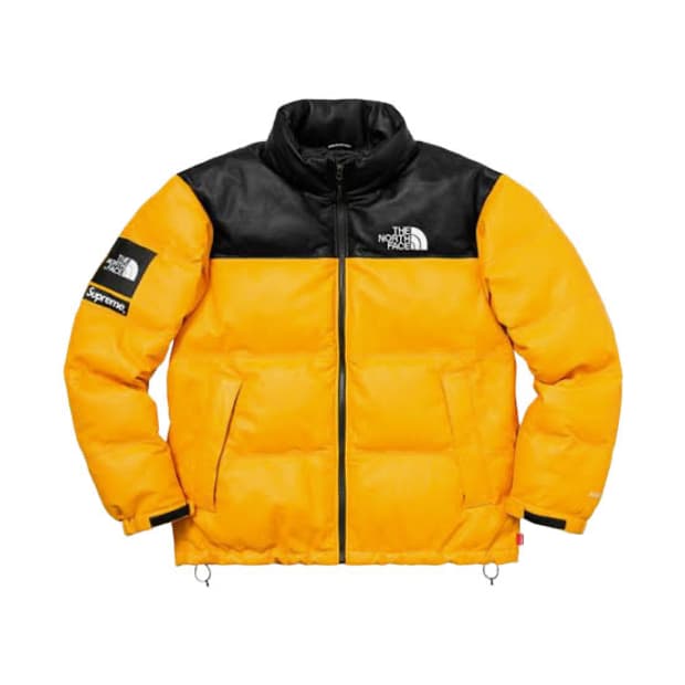 슈프림 x 노스페이스 레더 눕시 XL 