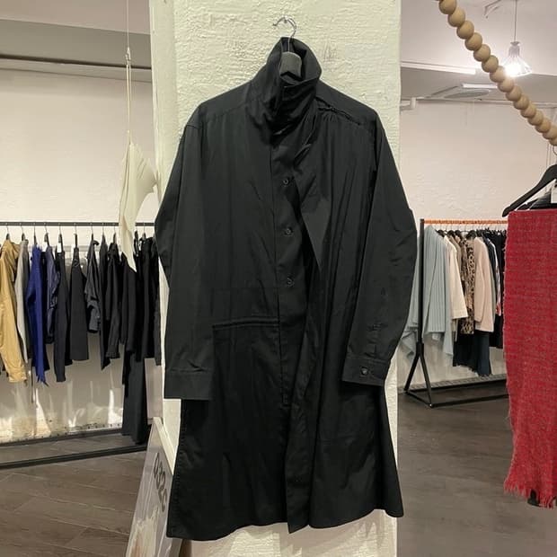 요지야마모토 뿌르옴므 레이어드 롱셔츠